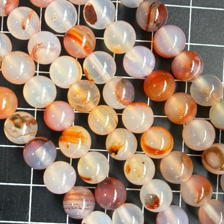 Red Montana Agate, Round, 8mm, 38 CM
