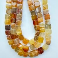 Agate Yellow Cube 9mm, 38 CM