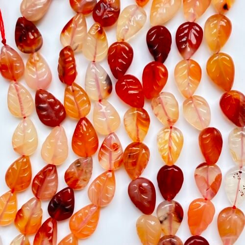 Carnelian Leaf 13*10*6mm, 38 Cm