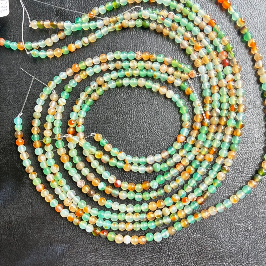 Agate Peacock Round 4 Mm, 40 Cm