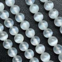 Selenite White, Round 6 Mm, 40 Cm