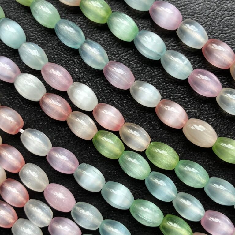 Selenite Multy Oval 6 Mm *9 Mm, 40 Cm