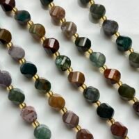 Indian Agate, Twisted Shape, 8*7 Mm, 40 Cm