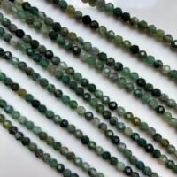 Moss Agate, 4 MM Faceted Round