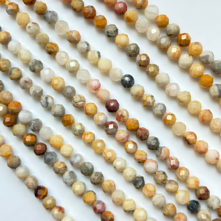 Crazy Lace Agate 4 MM Faceted Round