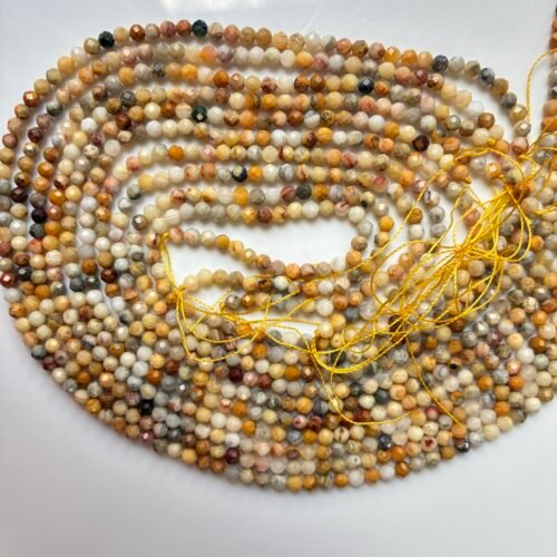 Crazy Lace Agate 4 MM Faceted Round