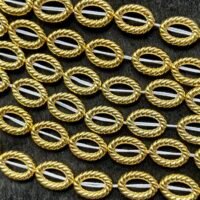 Hematite, open Oval, 12.5*9.8mm, 38 CM