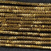 Hematite, Gold Sazare,S Size ,3mm, 40 CM