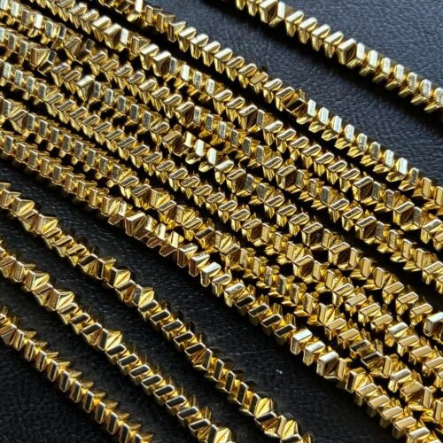 Hematite, Gold Sazare,S Size ,3mm, 40 CM