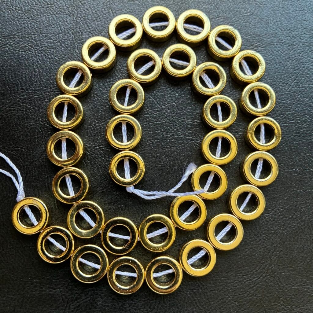 Hematite, open Coin, 12.5mm, 38 CM