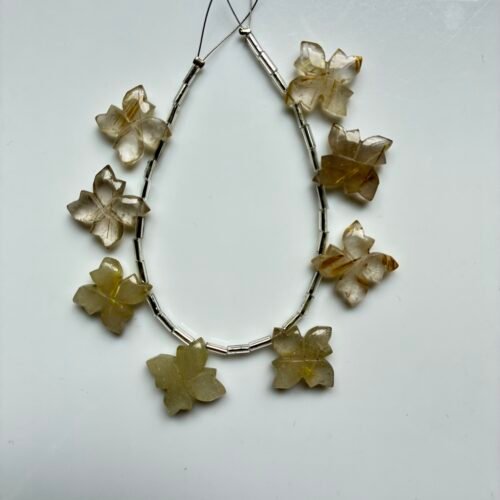 Carving Square Flower, 8 beads