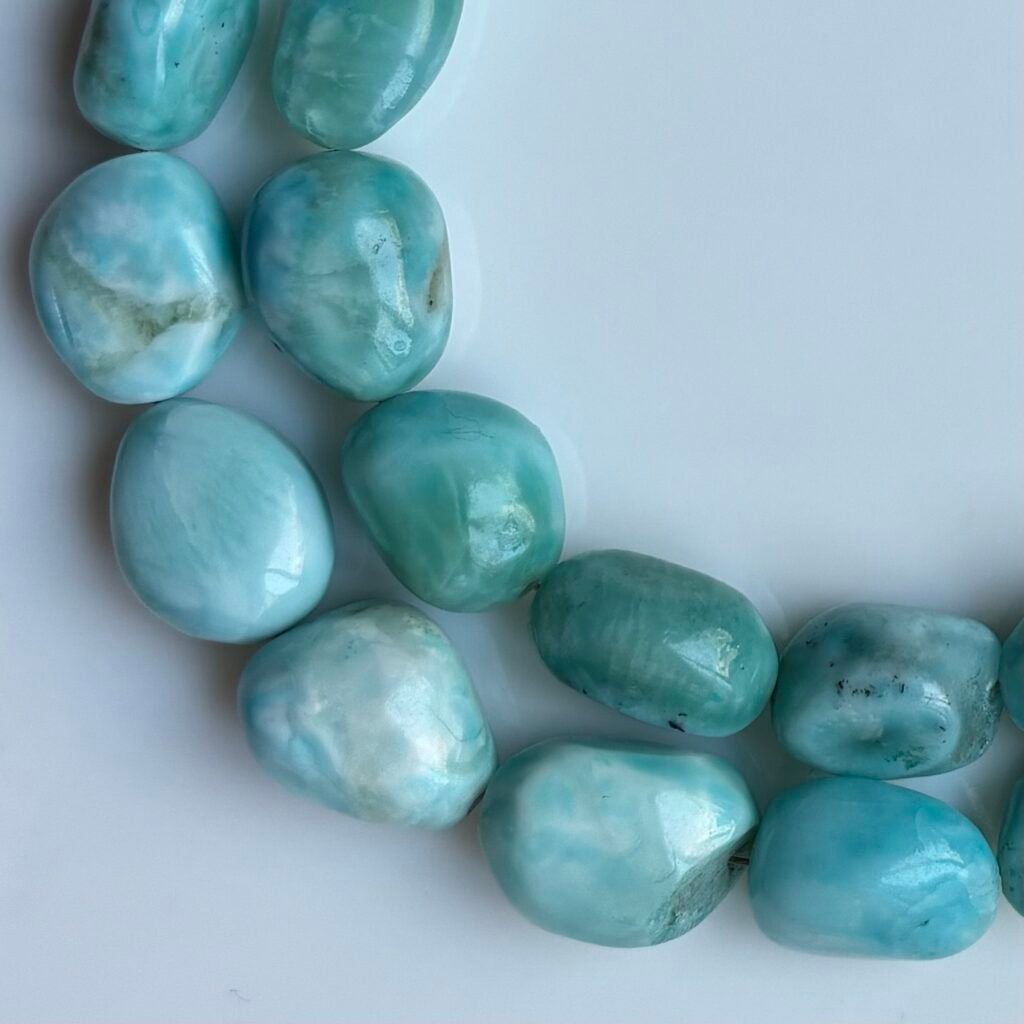 Larimar Tumble Smooth,16cm, 16beads