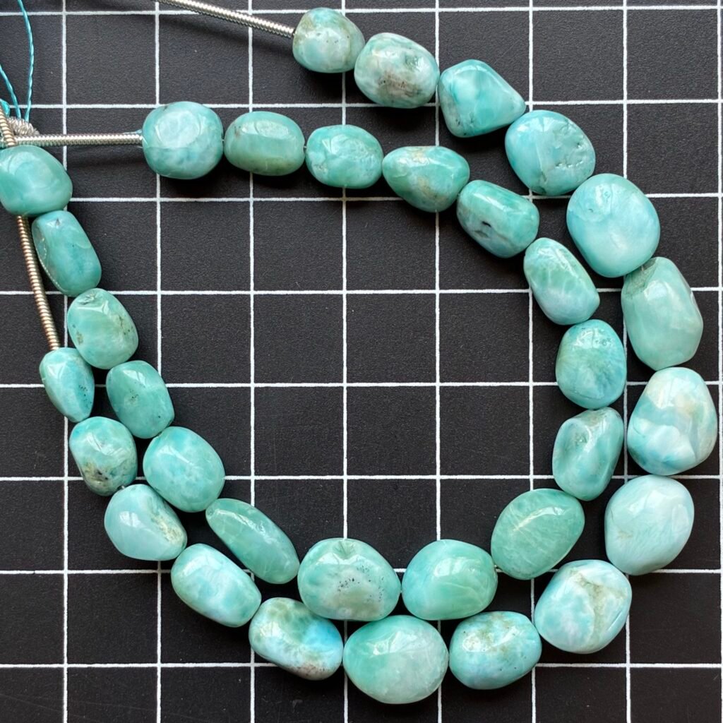 Larimar Tumble Smooth,16cm, 16beads