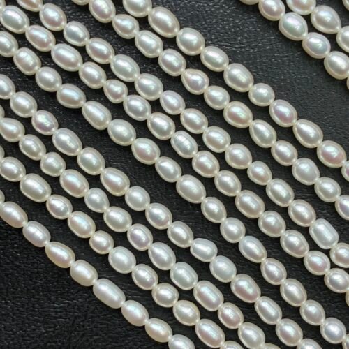Freshwater Pearl, Rice S, 6-4.5*4 Mm, 36 Cm