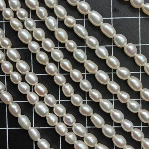 Freshwater Pearl, Rice S, 6-4.5*4 Mm, 36 Cm