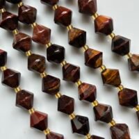 Tiger Eye, Abacus Shape, Brown, 10mm, 40 Cm