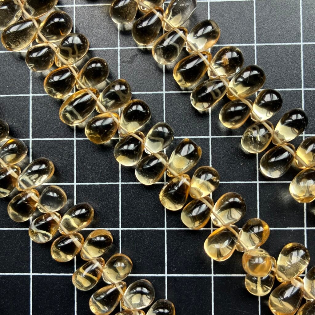 Citrine Smooth Drops,24Cm