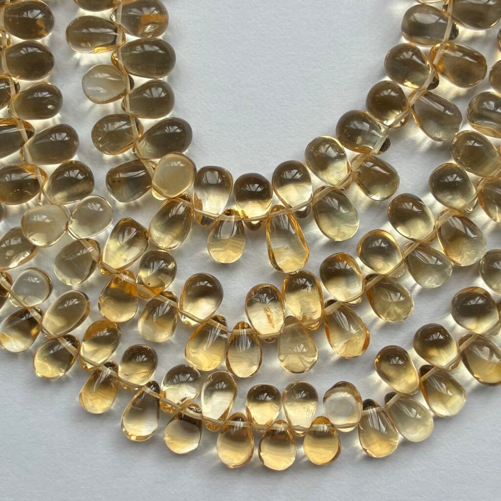 Citrine Smooth Drops,24Cm