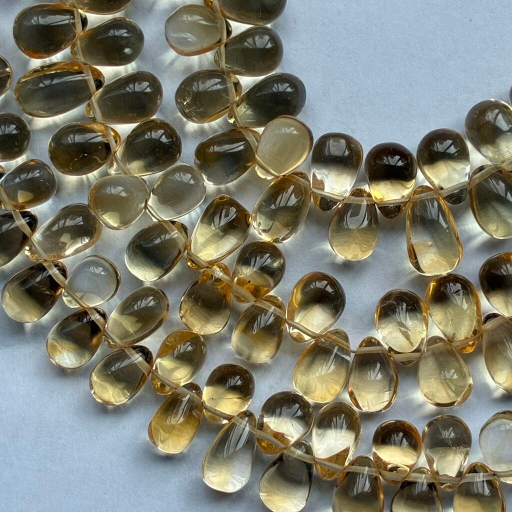 Citrine Smooth Drops,24Cm