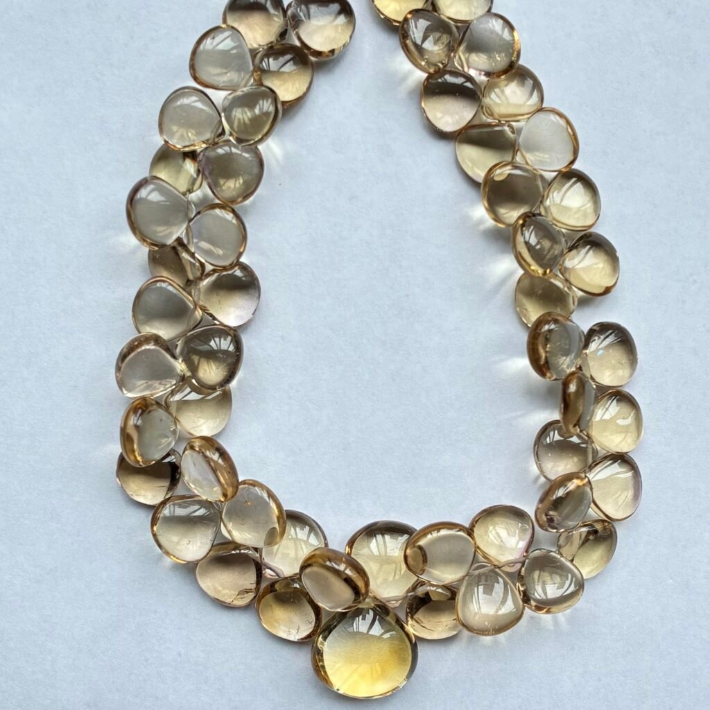 Champange Quartz Heart L