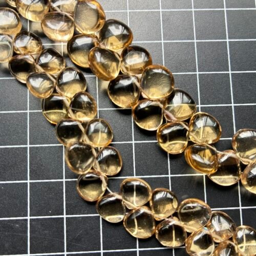 Champagne Quartz Heart, M Size, 23 Cm
