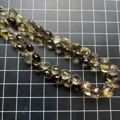 Bio Lemon Quartz, Micro cut, Onion, 24 CM , 7.5*6.3 mm