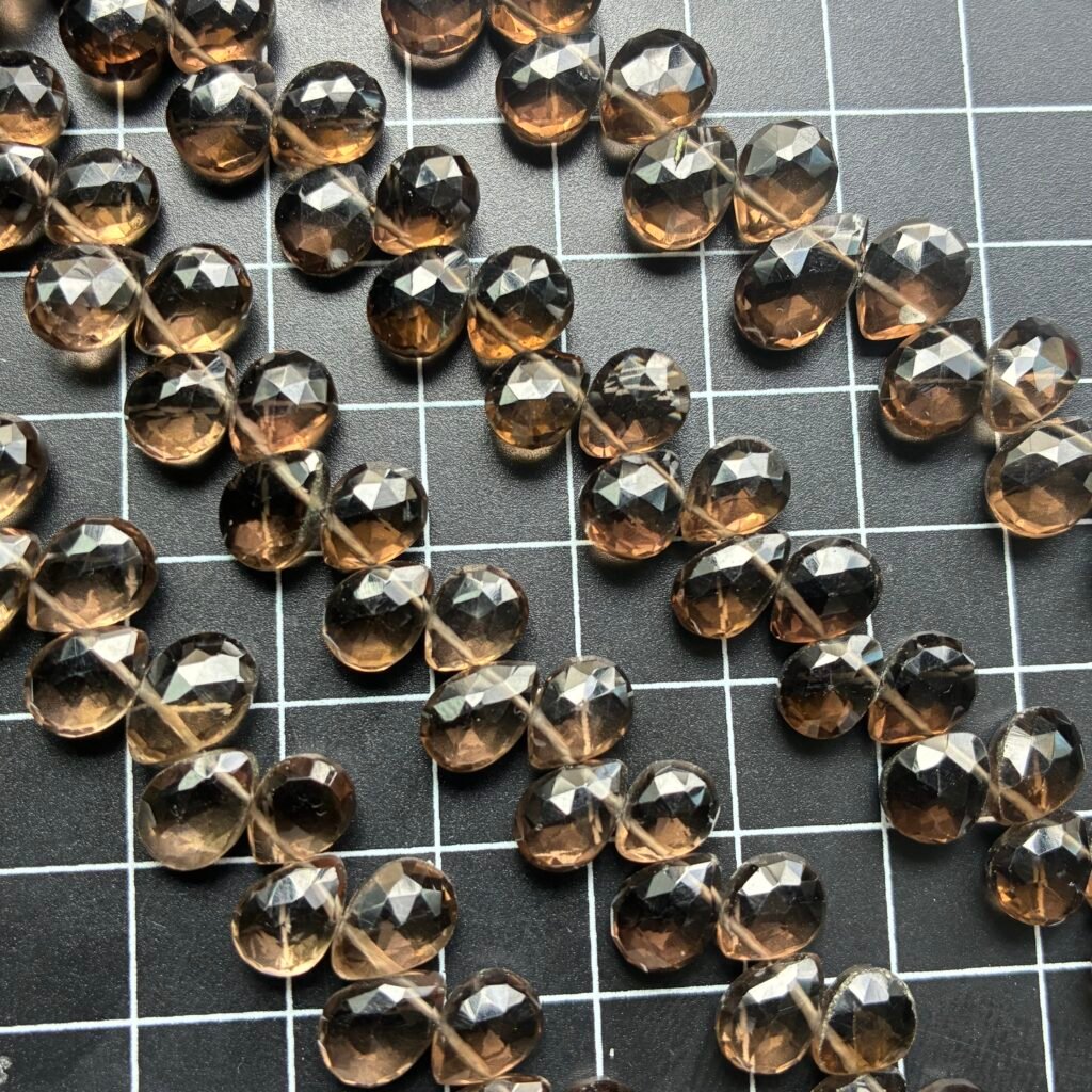 Smoky Quartz, L Size,  Pear, 21cm, 11.2*7- 7*5 MM