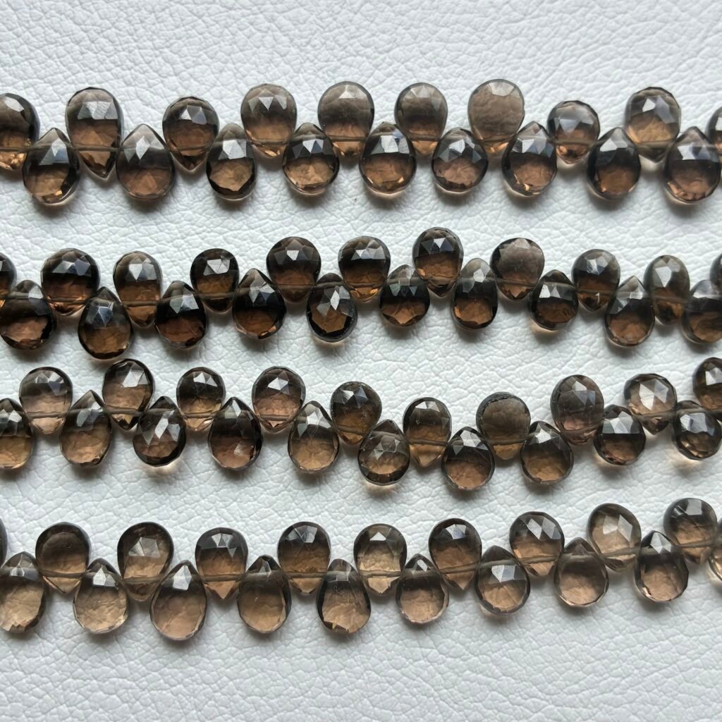 Smoky Quartz, L Size,  Pear, 21cm, 11.2*7- 7*5 MM