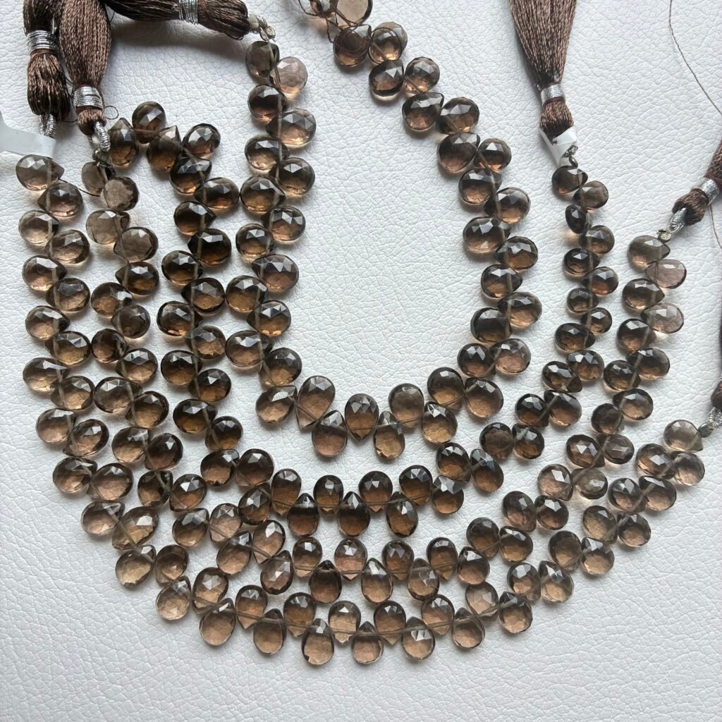 Smoky Quartz, L Size,  Pear, 21cm, 11.2*7- 7*5 MM