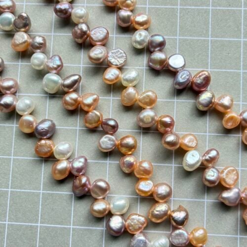 Freshwater Pearl, Peach Purple Potato, 6.8*5.2*3.8mm, 37 Cm