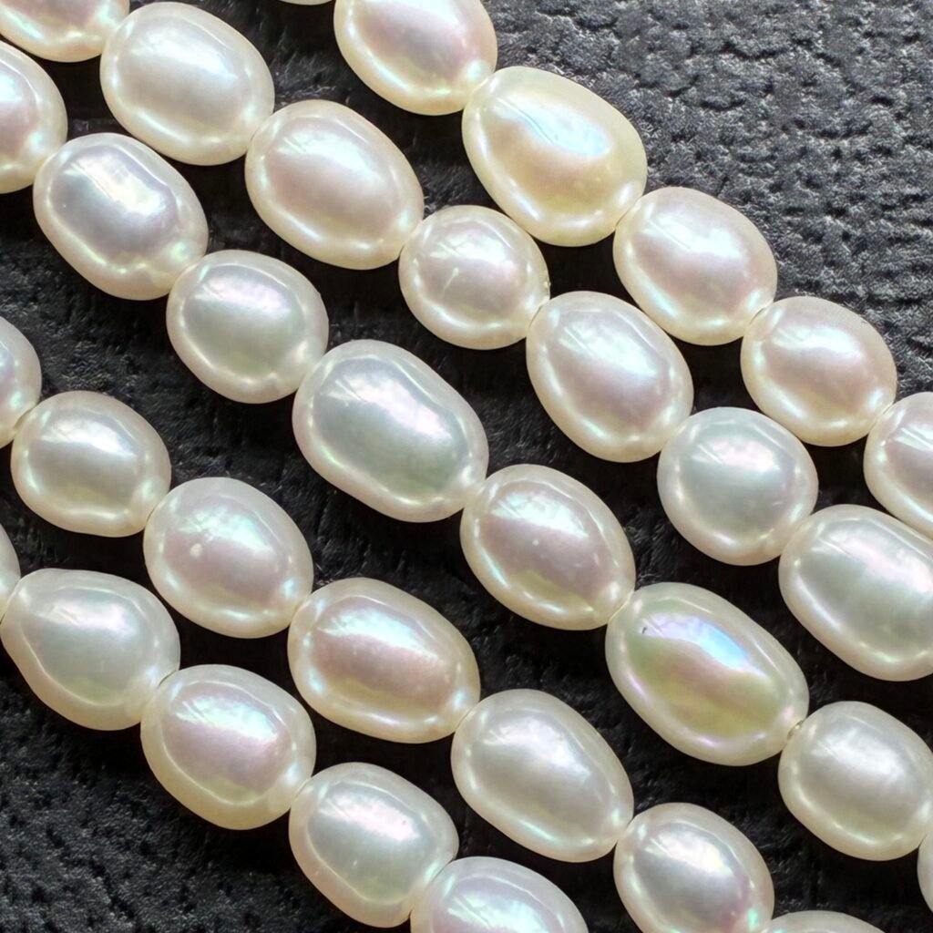 Freshwater Pearl, Rice S, 6-4.5*4 Mm, 36 Cm