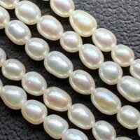 Freshwater Pearl, Rice S, 6-4.5*4 Mm, 36 Cm