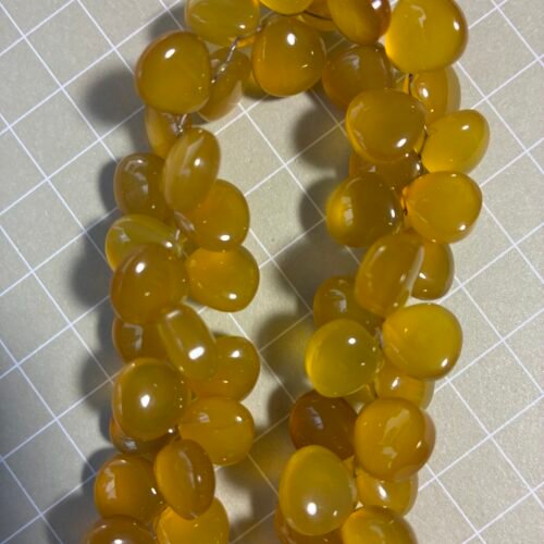 Yellow Chalcedony, Smooth Maron, 21 cm, 10.8*10.9*5.9 mm