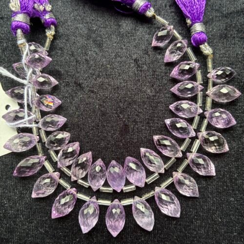 Amethyst Faceted Dew Drop, 18 beads,13.2*7.4mm- 10.3*5.9mm