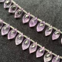 Amethyst Faceted Dew Drop, 18 beads,13.2*7.4mm- 10.3*5.9mm