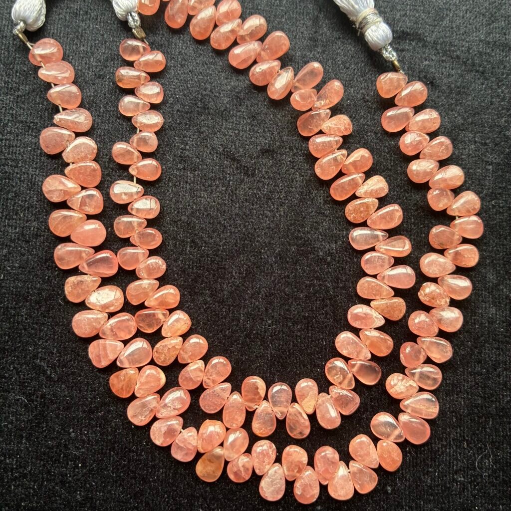 Rhodocrosite, smooth pear, 21 cm, 6.6*4.5*2.6mm
