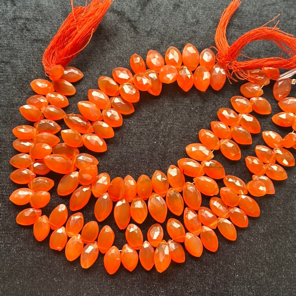 Carnelian , Faceted Marquise , 24Cm  , 13*7 mm
