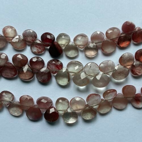 Andesine, Faceted Hearts, 22Cm, 7*6mm