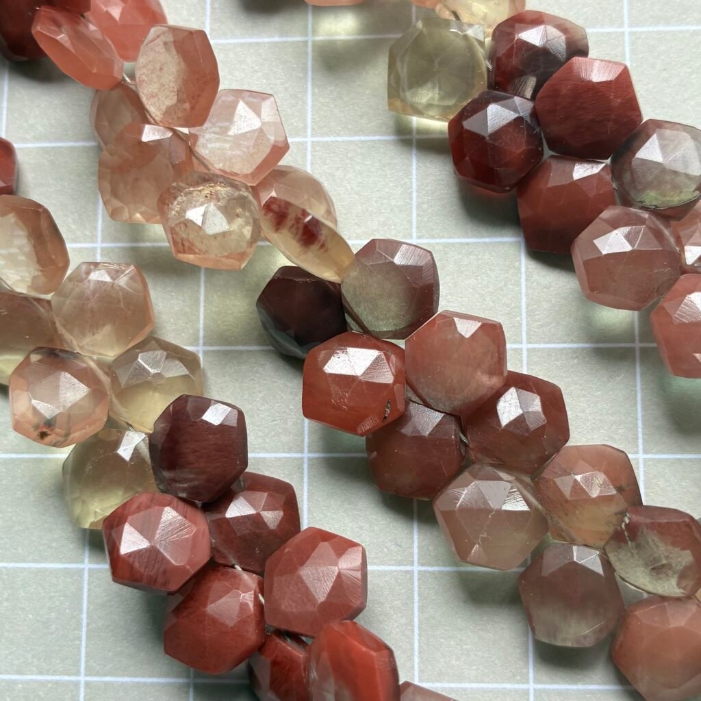 Andesine , Faceted Hexagon , 21Cm ,9*8mm
