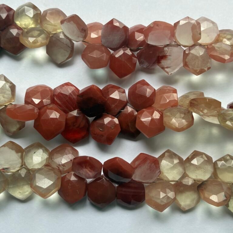 Andesine , Faceted Hexagon , 21Cm ,9*8mm