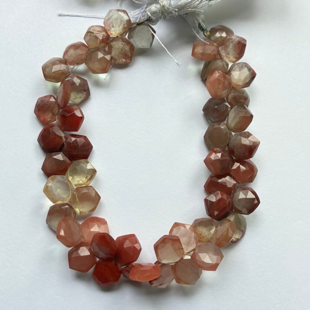 Andesine , Faceted Hexagon , 21Cm ,9*8mm
