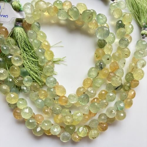 Prehnite, Faceted Onions, 24Cm, 8*9mm