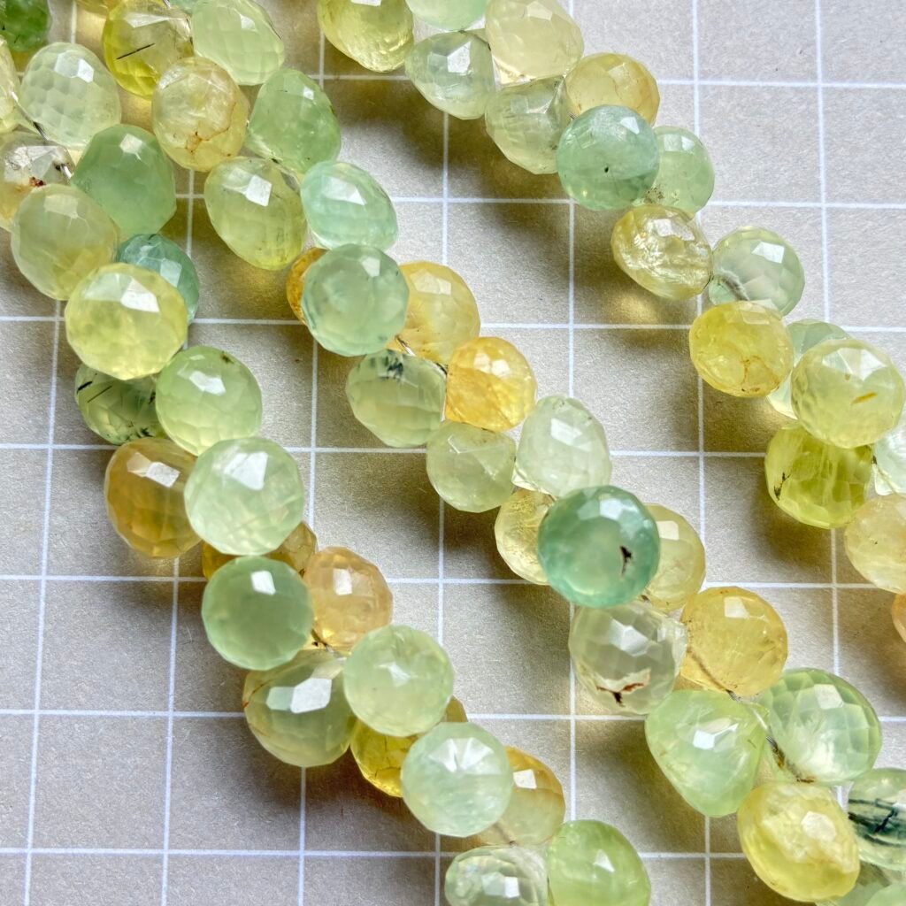 Prehnite, Faceted Onions, 24Cm, 8*9mm