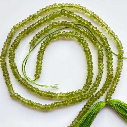 Peridot ,Faceted Rondell, 33cm, 4-5mm