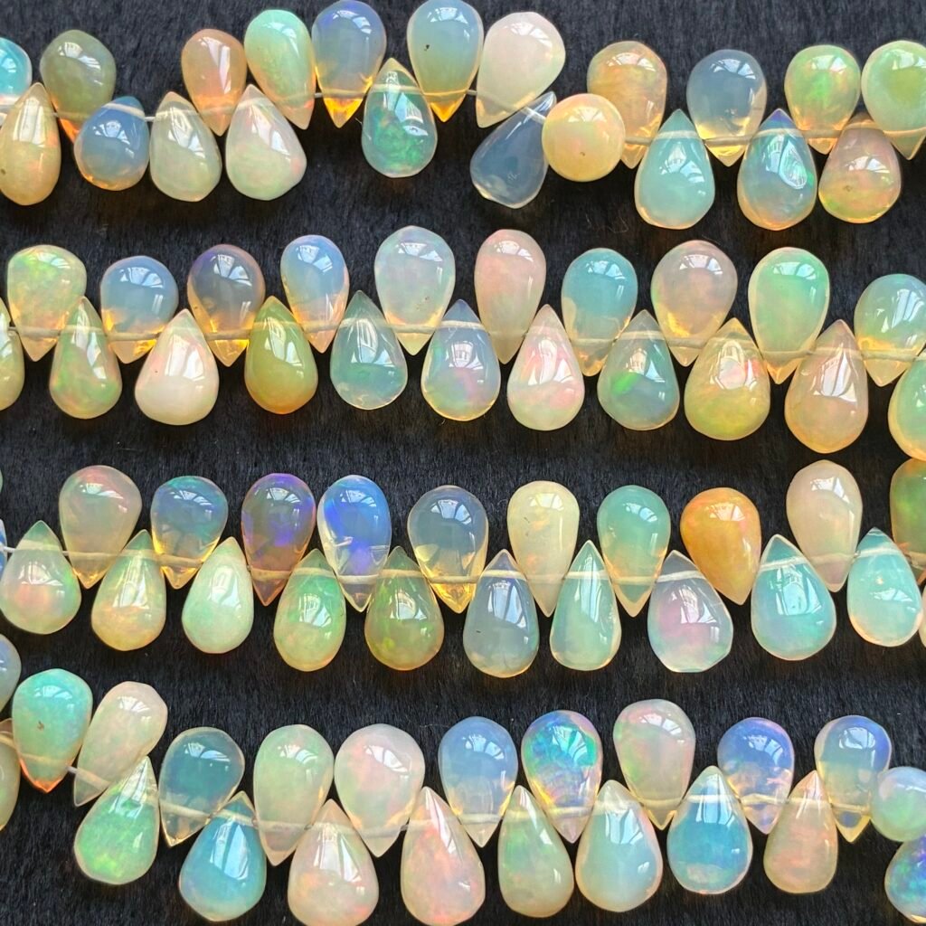 Ethiopian Opal, Smooth Drops, 21 Cm, 8*6mm - 5.8*4 mm