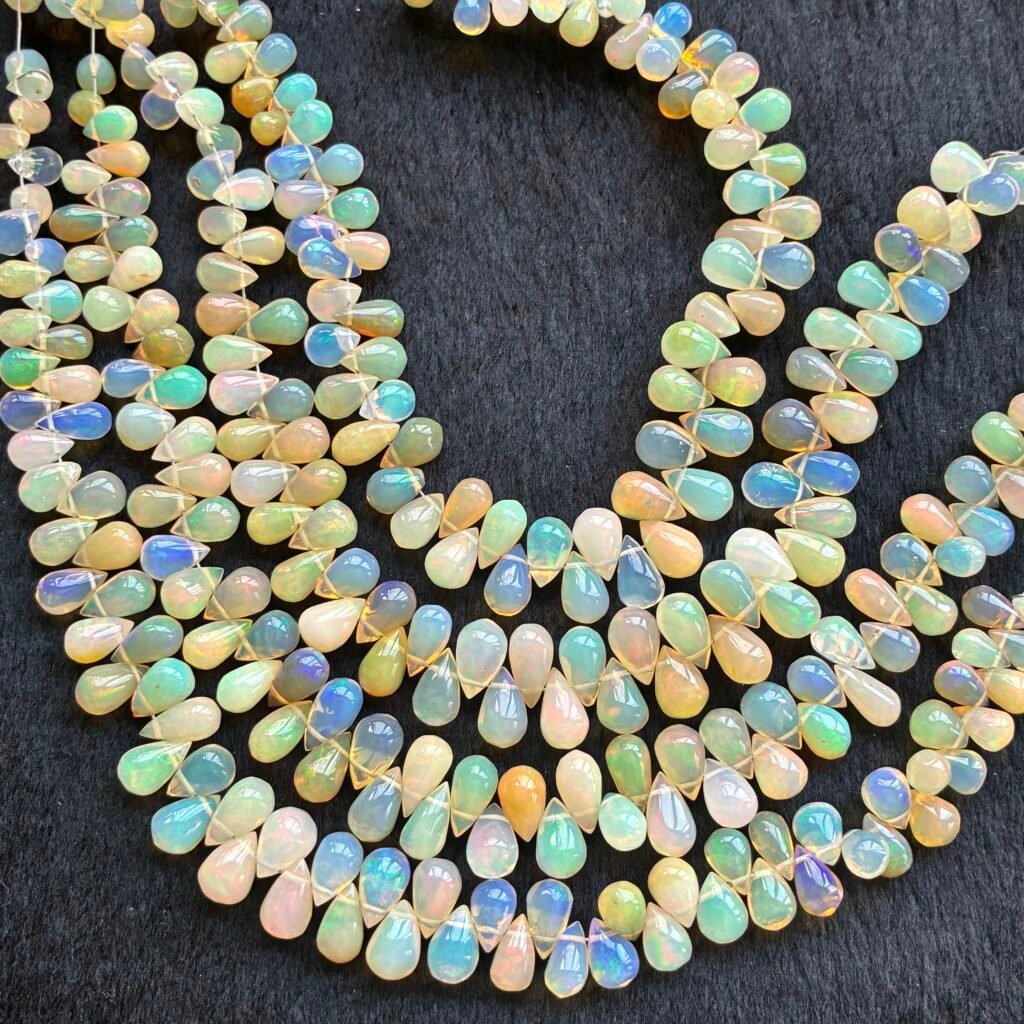 Ethiopian Opal, Smooth Drops, 21 Cm, 8*6mm - 5.8*4 mm
