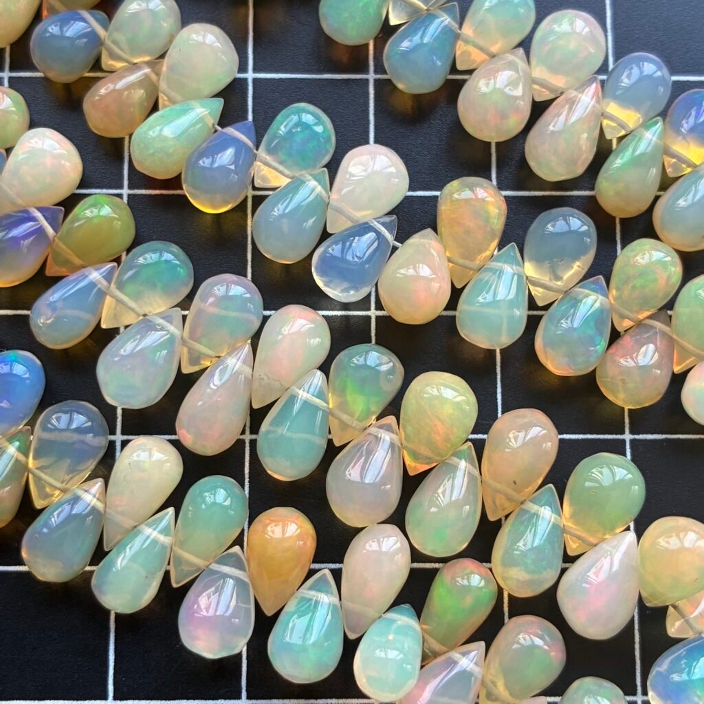 Ethiopian Opal, Smooth Drops, 21 Cm, 8*6mm - 5.8*4 mm