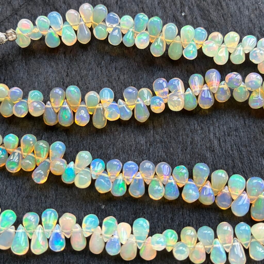 Ethopian Opal, Smooth Drops , 26 Cm, 7*3mm
