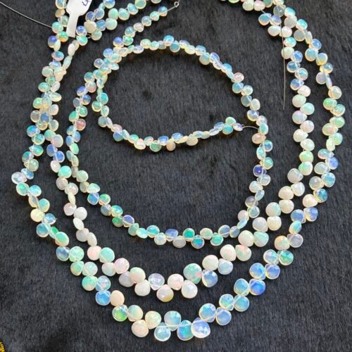 Ethopian Opal , Faceted Hearts, 45cm, 7*6mm
