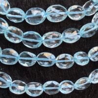 Sky Blue Topaz ,Faceted Oval, 21Cm, 9*7*2.8- 6.2 *4.4*2.4mm